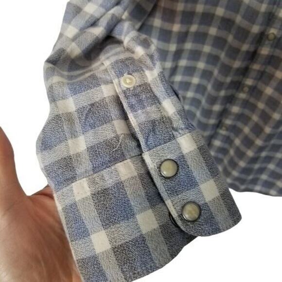 Lucky Brand Mens Checker Western Shirt Size XXL Pearl Snap Cowboy Country Rodeo - Picture 4 of 7